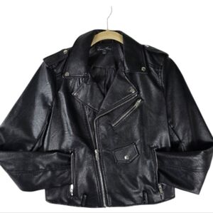 Love Tree Black Cropped Moto Jacket Size Small